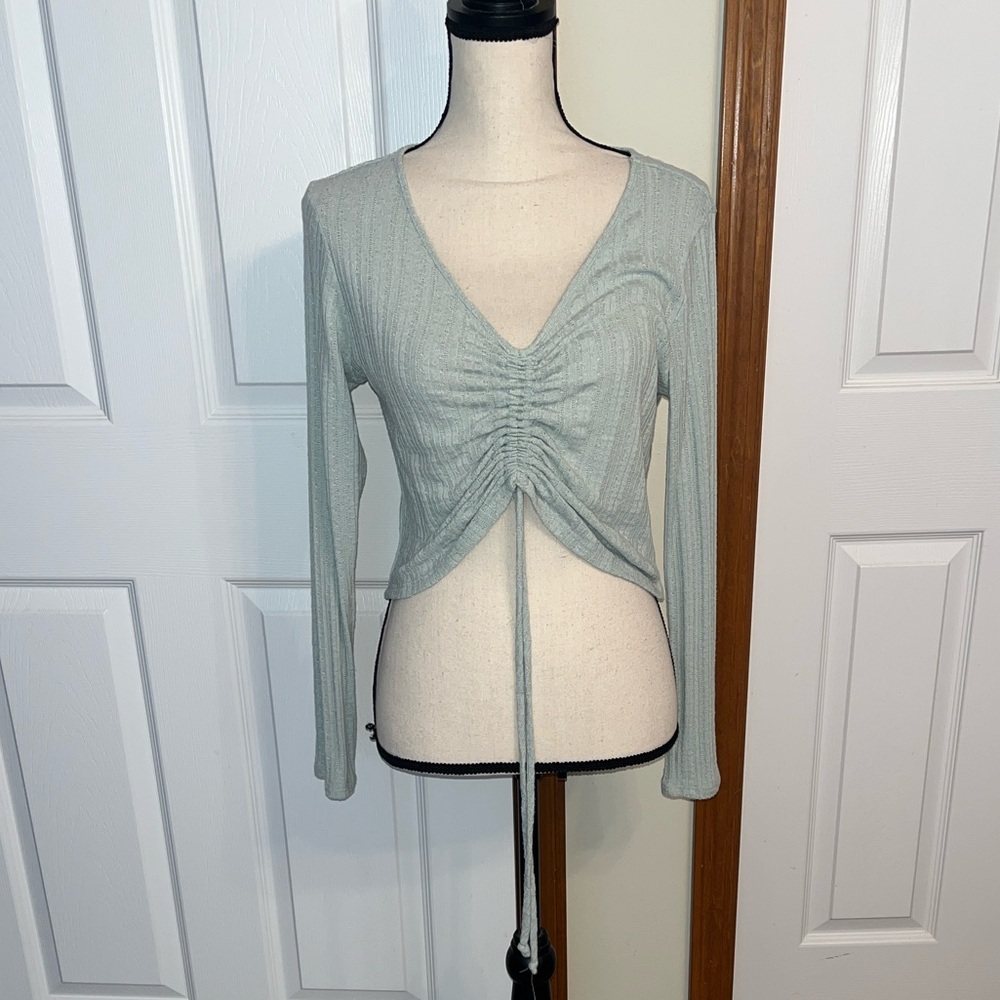 Rock Rose Couture Cropped Long Sleeve Top